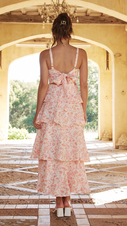 Floral Flowing Full-Length Maxi Dress for Women