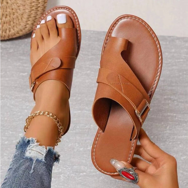 Summer Open Toe Sandals with Ankle Strap for Women