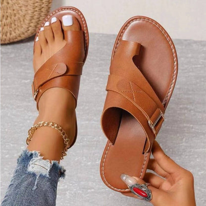 Summer Open Toe Sandals with Ankle Strap for Women