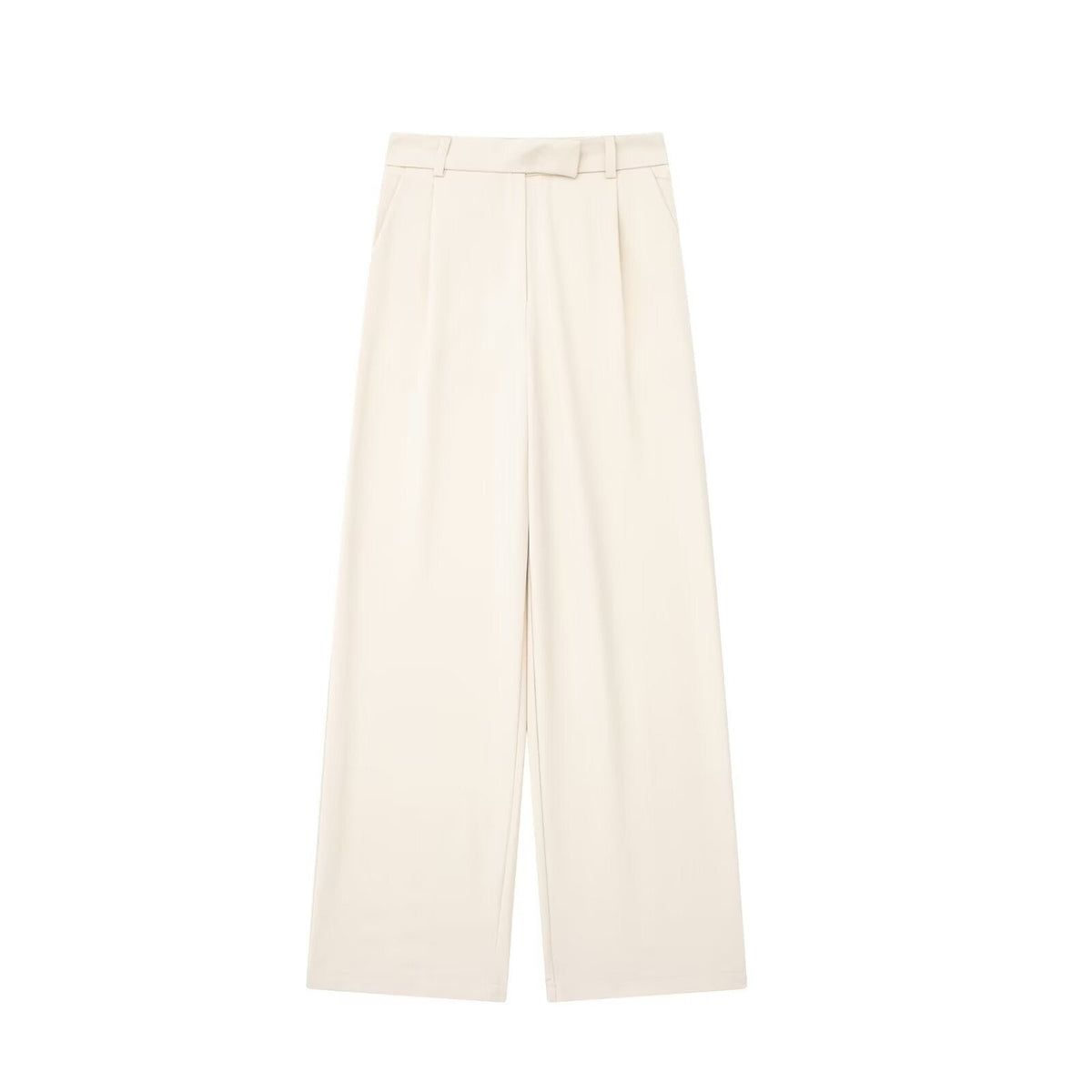 Wide Leg Trousers with Straight Hem for Women