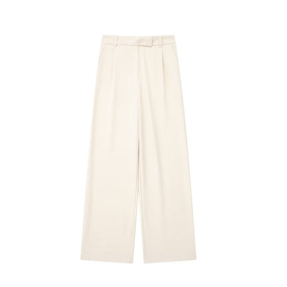 Wide Leg Trousers with Straight Hem for Women