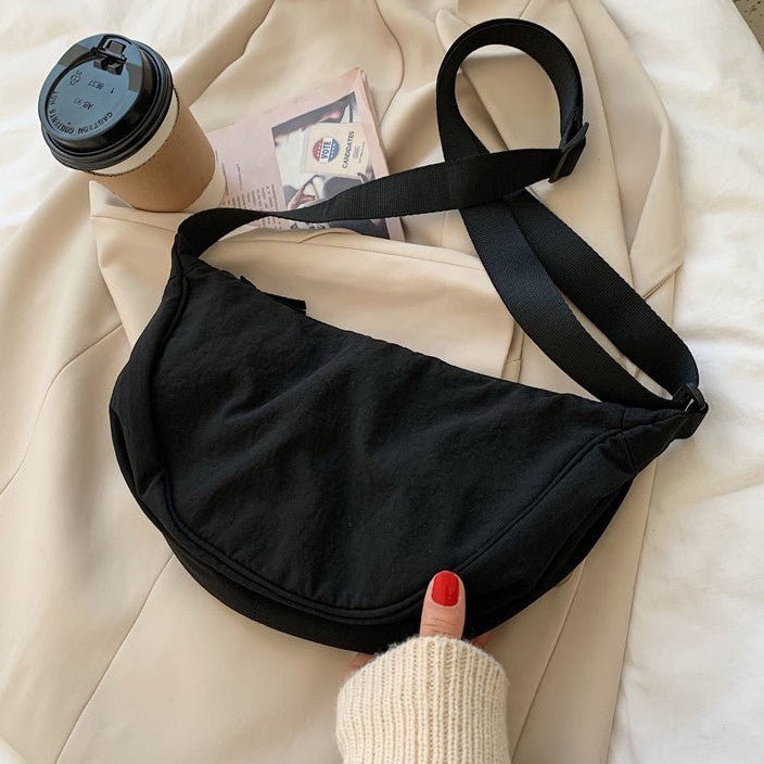 Crossbody Bag with Half-Moon Shape and Adjustable Strap for women