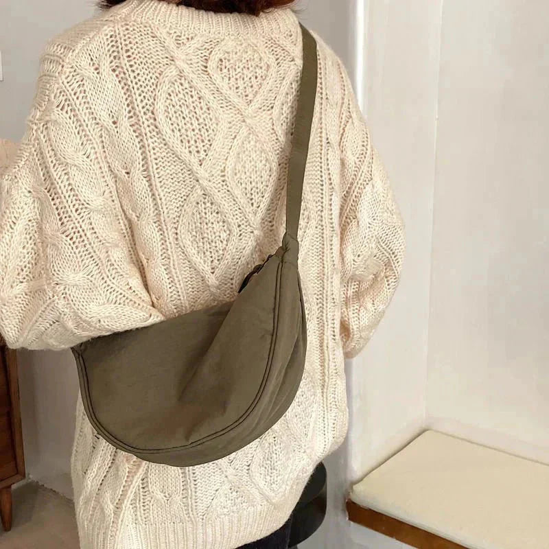 Crossbody Bag with Half-Moon Shape and Adjustable Strap for women
