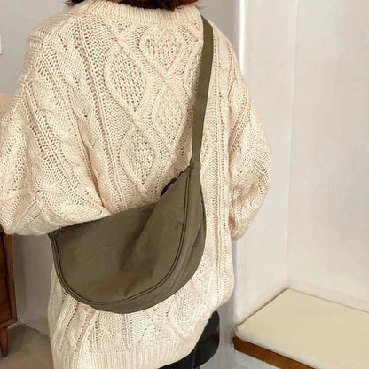 Crossbody Bag with Half-Moon Shape and Adjustable Strap for women