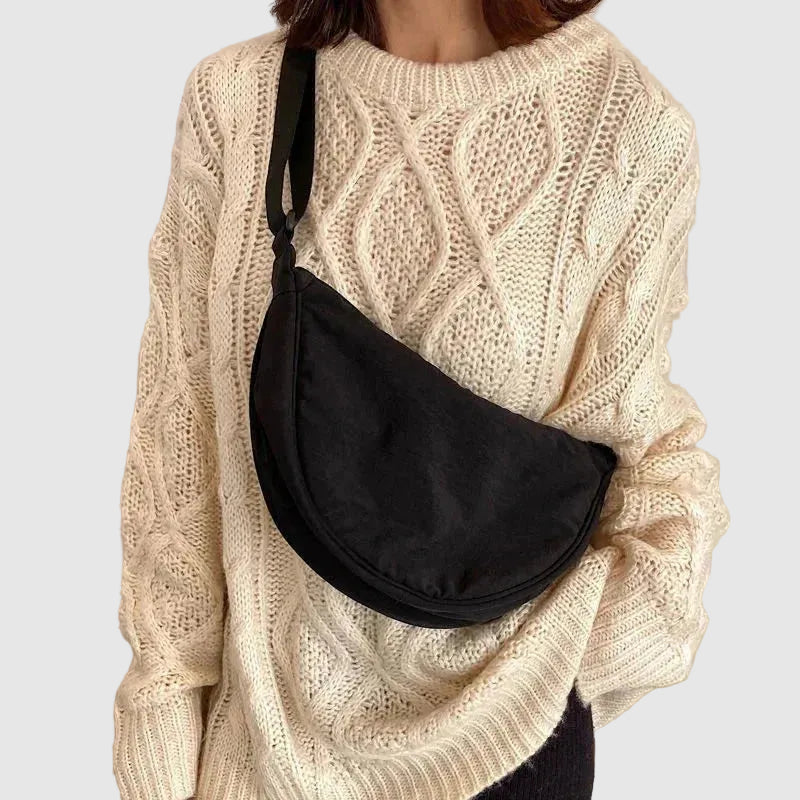 Crossbody Bag with Half-Moon Shape and Adjustable Strap for women