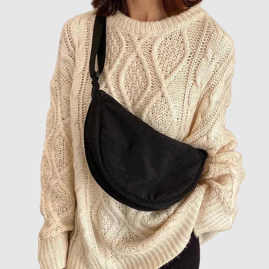 Crossbody Bag with Half-Moon Shape and Adjustable Strap for women