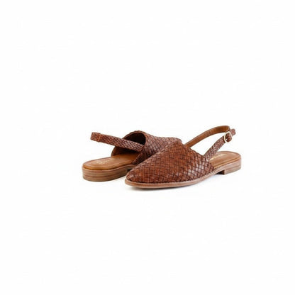Woven Slingback Flats with Pointed Toe for Women