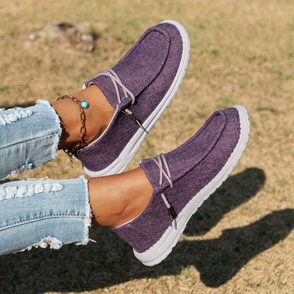 Lace-Up Loafers with White Sole for Women