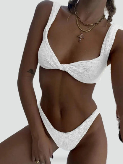 Knit Bikini Top Sleeveless Crochet-Style for women