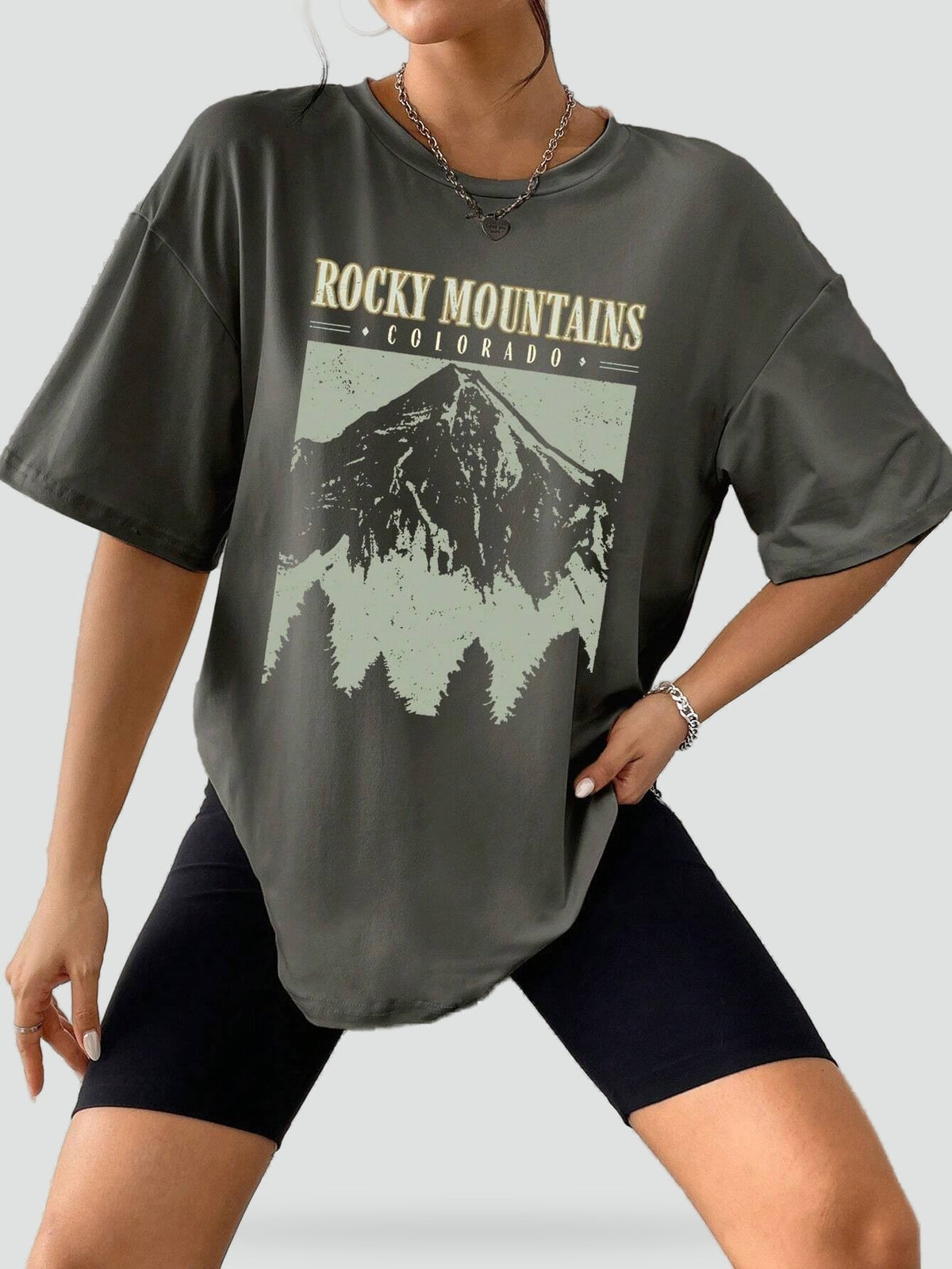 Printed Loose Fit Top with Relaxed Silhouette for Women