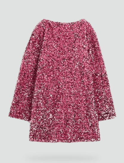 Sequin Mini Dress with Bow Detail for women