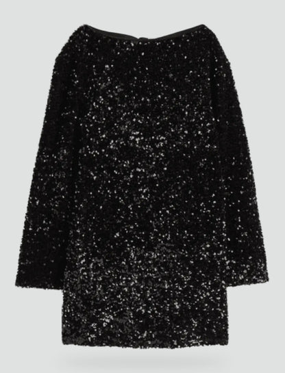 Sequin Mini Dress with Bow Detail for women