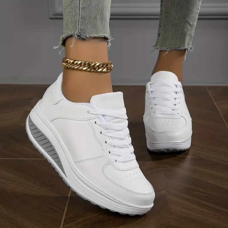 Orthopedic Layered Lace-Up Sneakers for Women