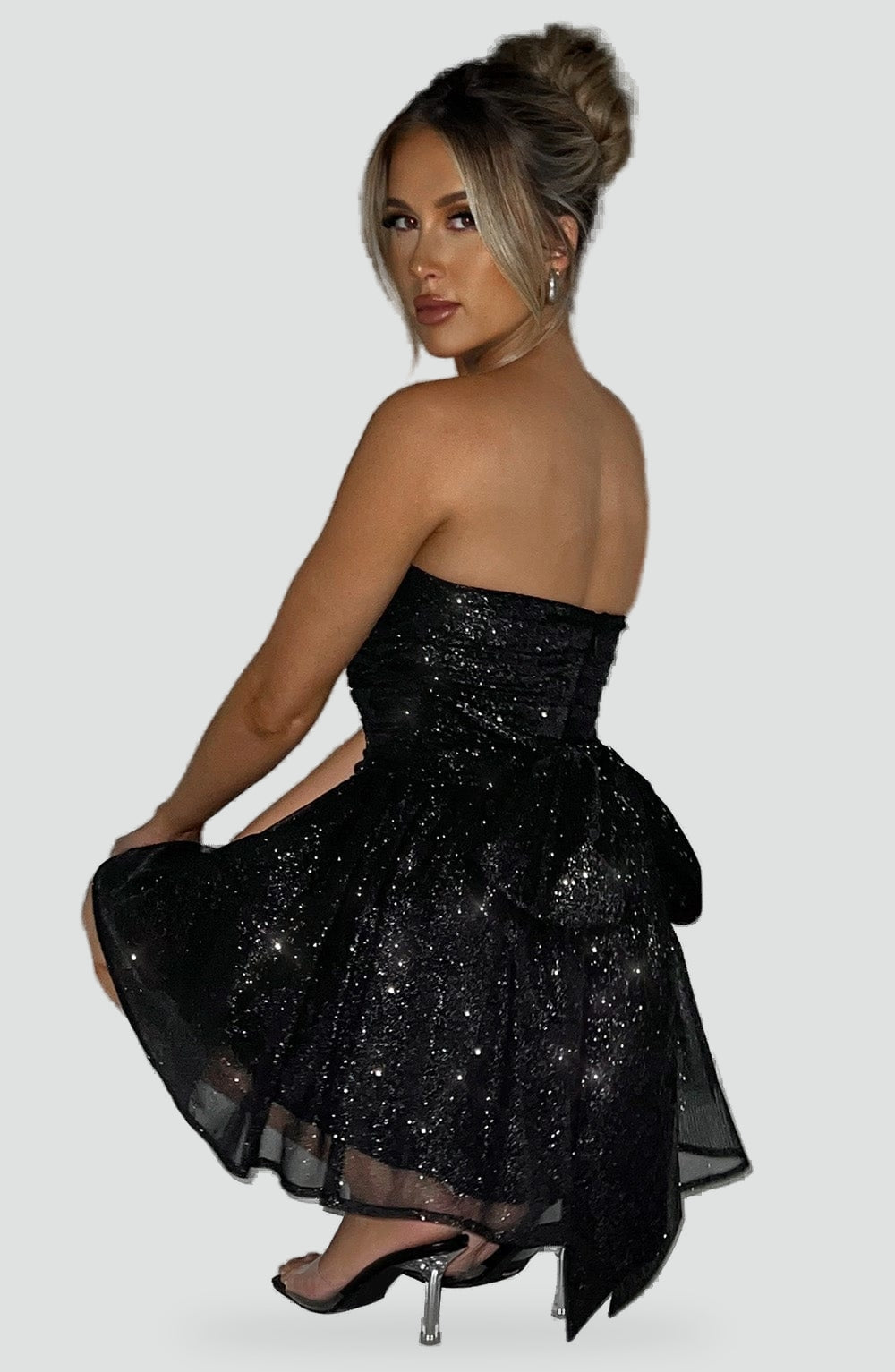 Midi Dress with Glitter Effect for Women