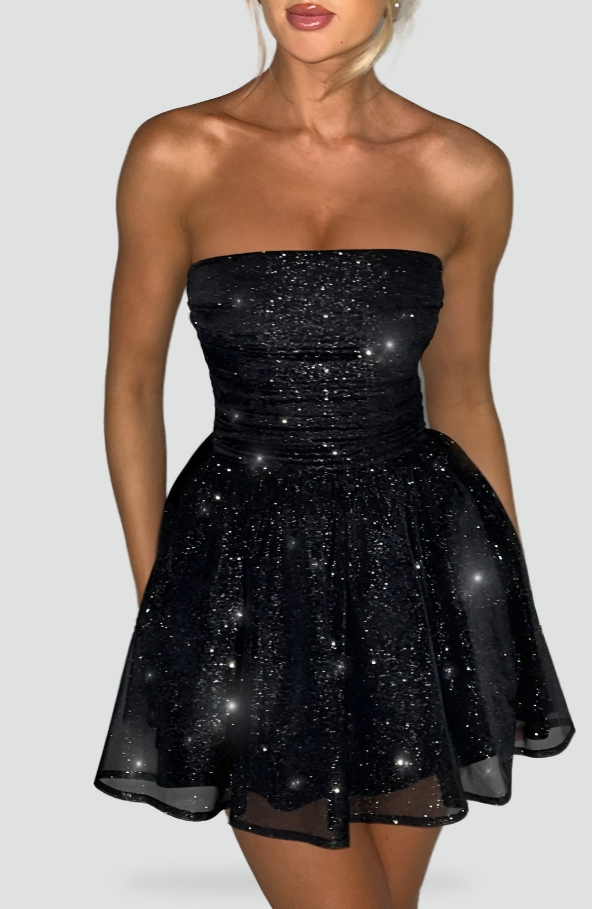 Midi Dress with Glitter Effect for Women