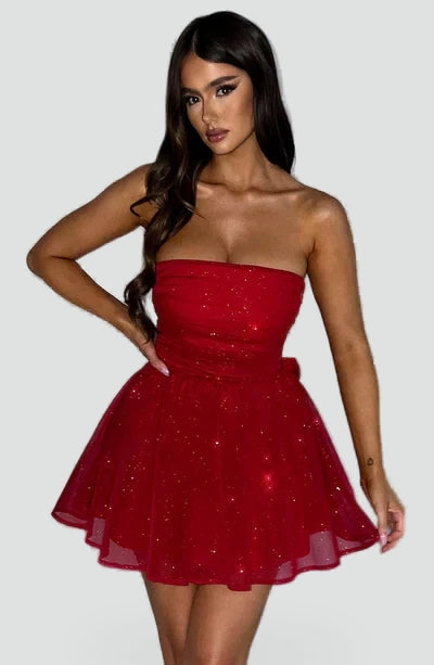 Midi Dress with Glitter Effect for Women