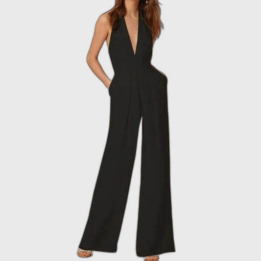 Full-Length V-Neck Jumpsuit for Women