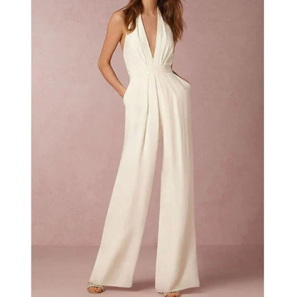 Full-Length V-Neck Jumpsuit for Women