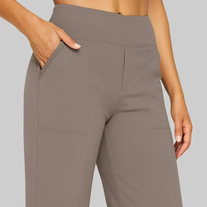High Waisted Trousers with Pockets for Women