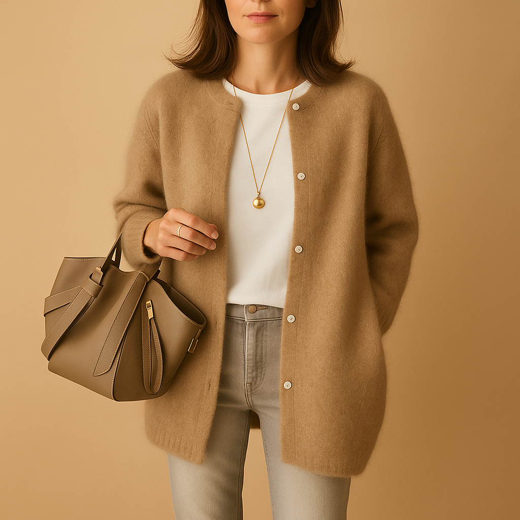 Long Knitted Button-Up Cardigan