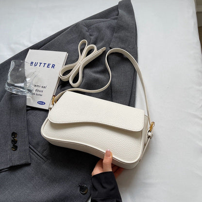 Structured Handbag with Curved Silhouette for Women
