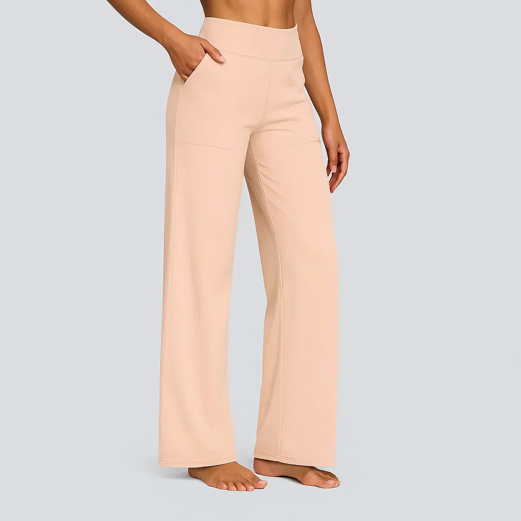 High Waisted Trousers with Pockets for Women