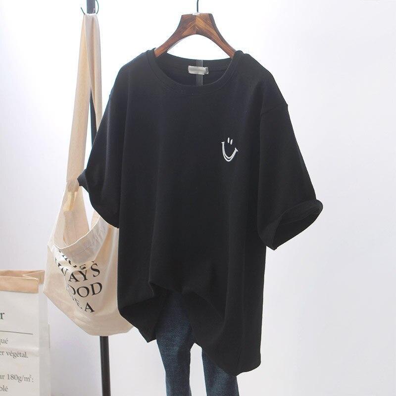 Cotton Printed Casual T-Shirt with Short Sleeve for Women