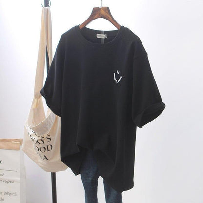 Cotton Printed Casual T-Shirt with Short Sleeve for Women