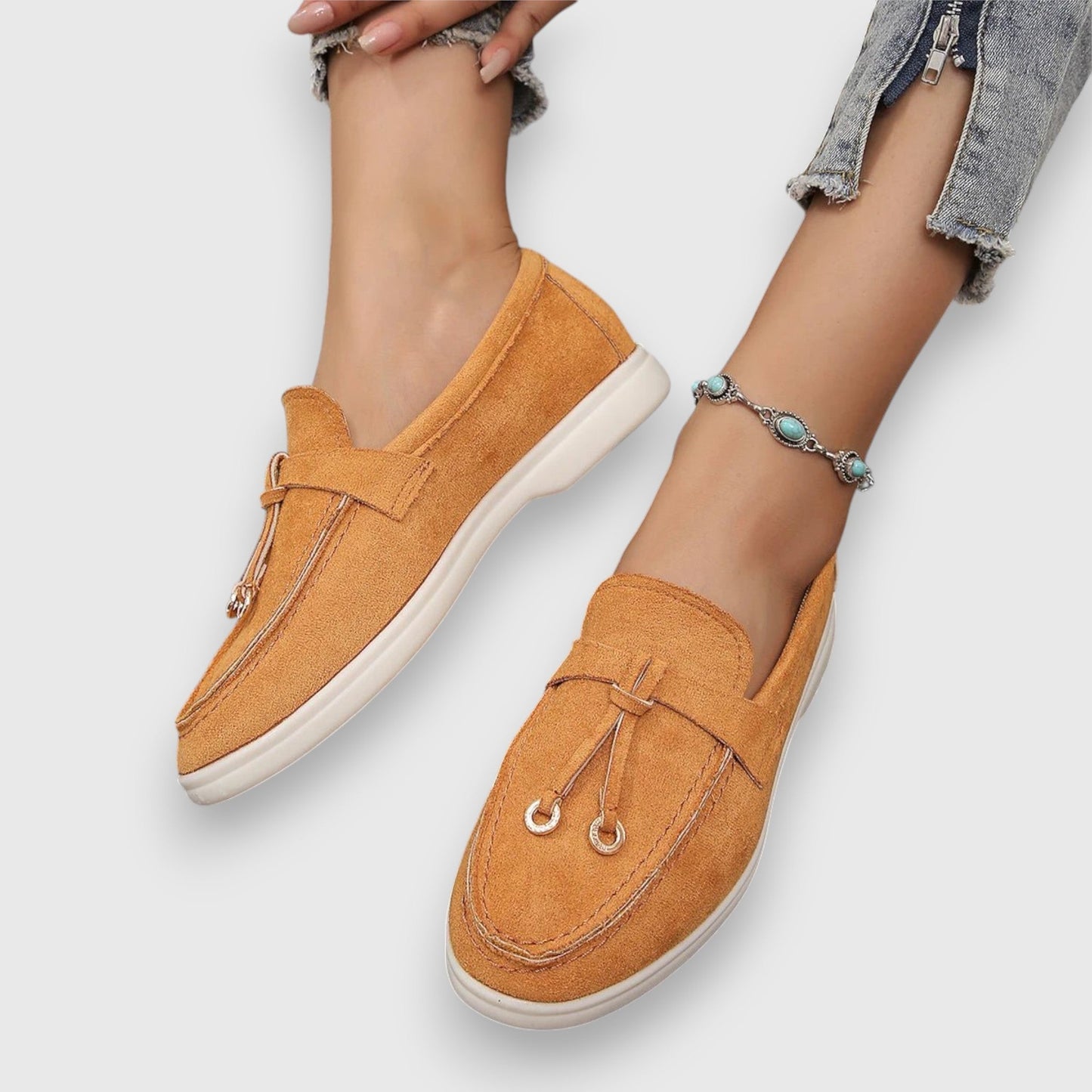 Tassel Suede Loafers for Women