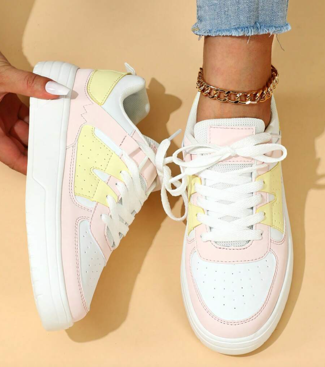Orthopedic Lace-Up Sneakers for Women – Cushioned Comfort