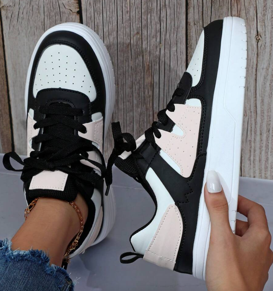 Orthopedic Lace-Up Sneakers for Women – Cushioned Comfort