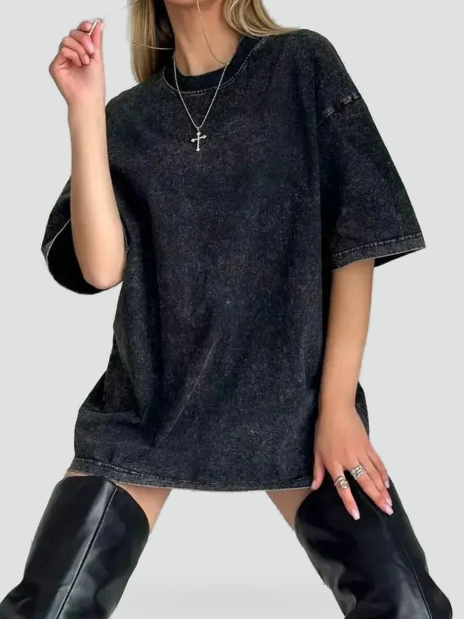 Short Sleeve Shirt with Button Front for Women