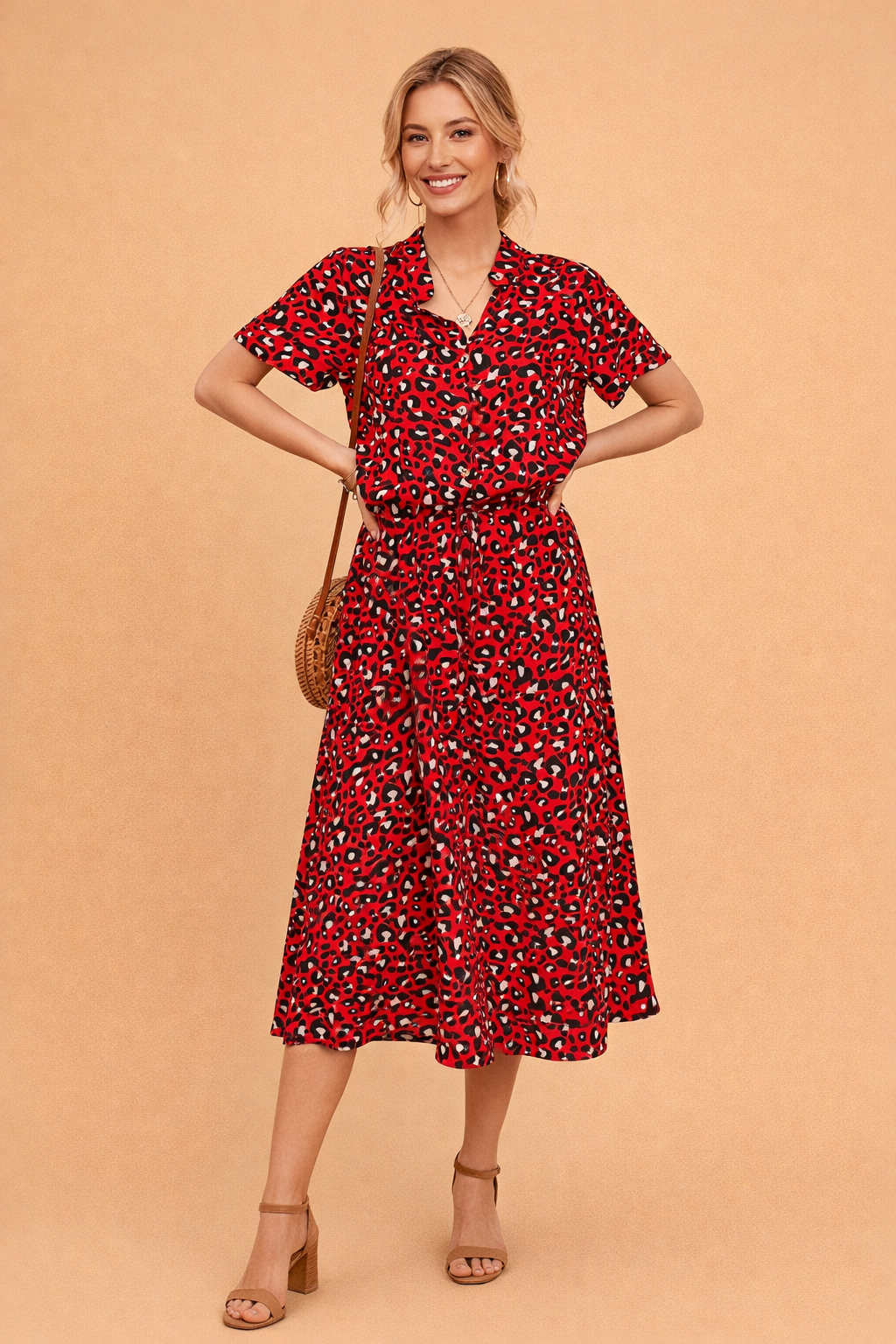 Midi Dress Boho Summer Flowy Style for Women