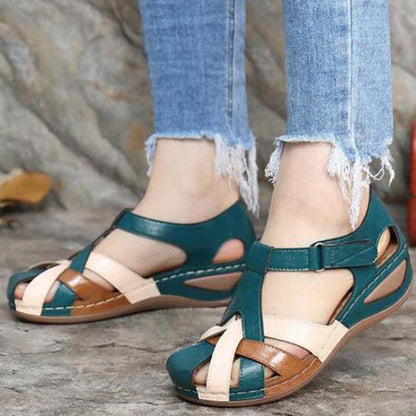 Vintage Sandals with Buckle Strap Detail for Women