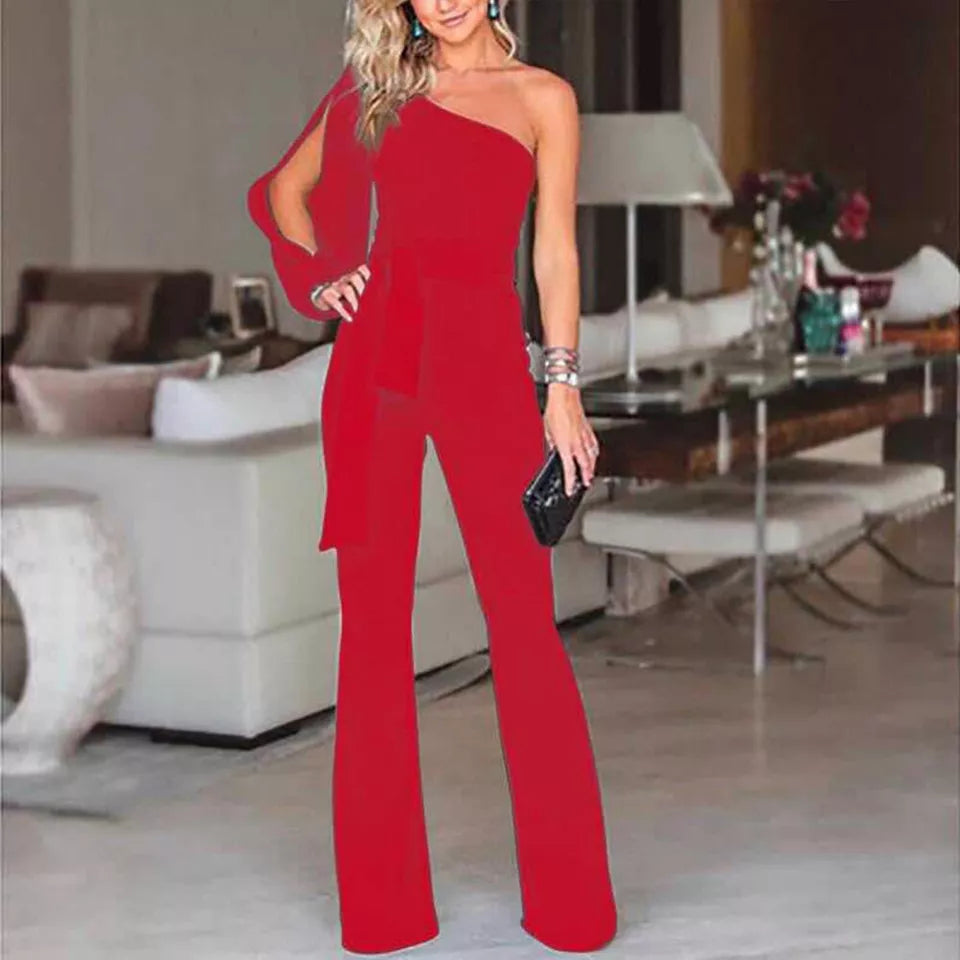Full-Length One-Shoulder Jumpsuit for Women