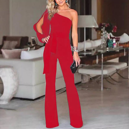 Full-Length One-Shoulder Jumpsuit for Women