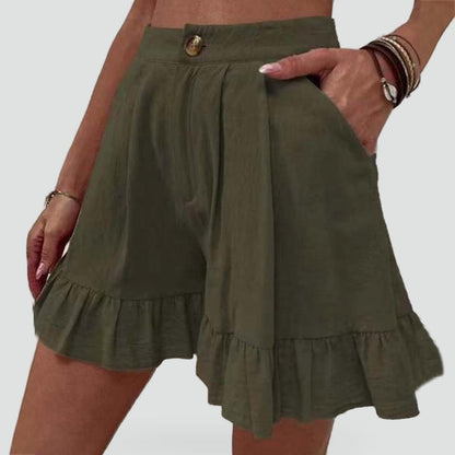 Women's High Waist Frill Shorts
