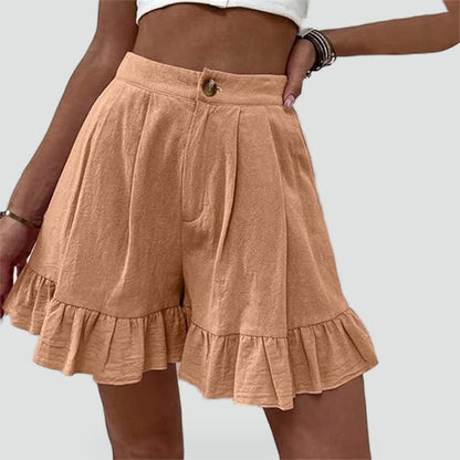 Women's High Waist Frill Shorts