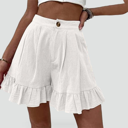 Women's High Waist Frill Shorts