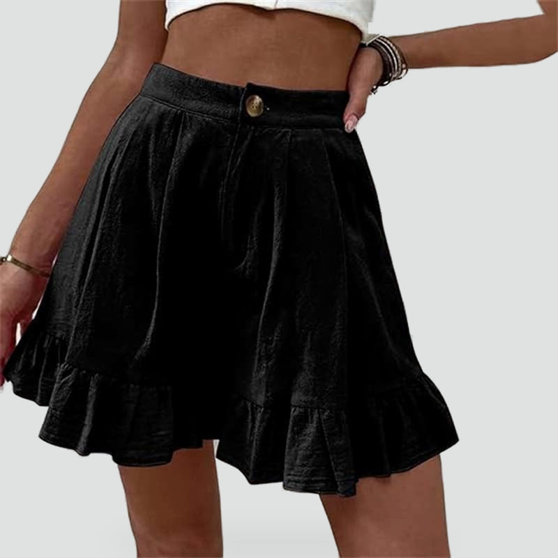Women's High Waist Frill Shorts