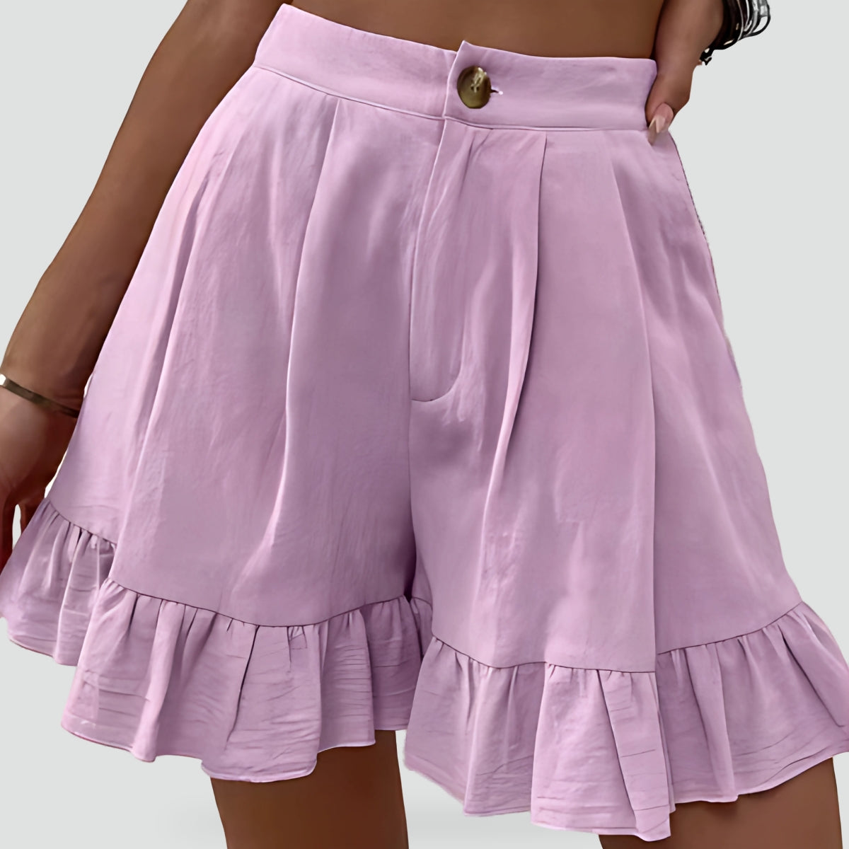 Women's High Waist Frill Shorts