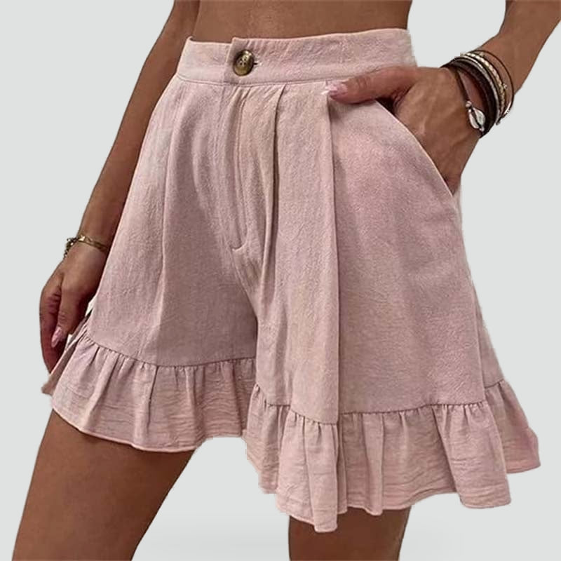 Women's High Waist Frill Shorts