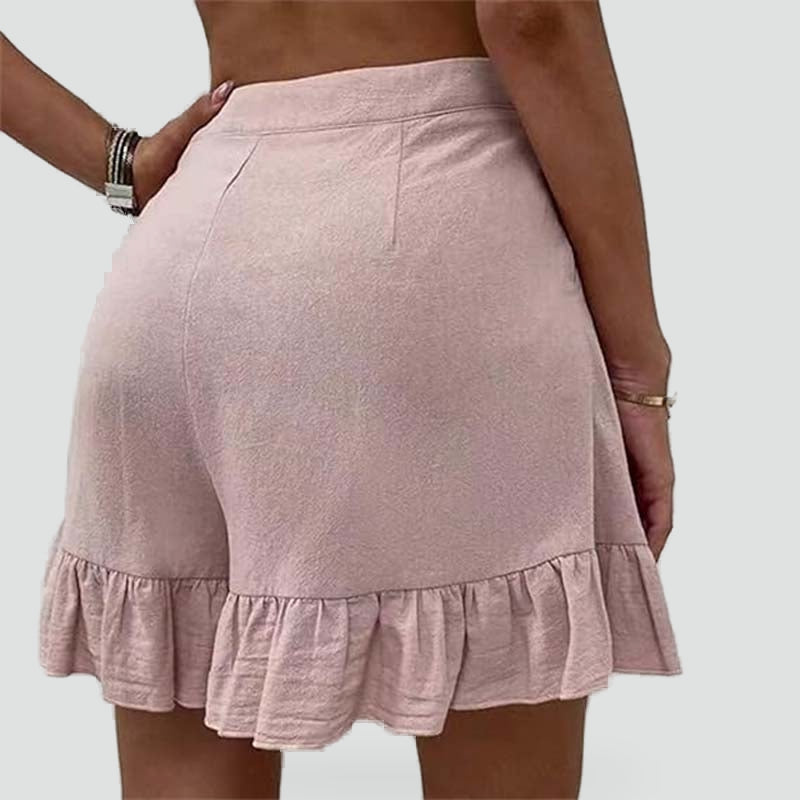 Women's High Waist Frill Shorts
