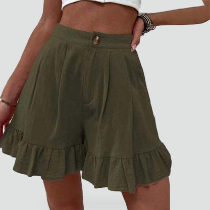 Women's High Waist Frill Shorts