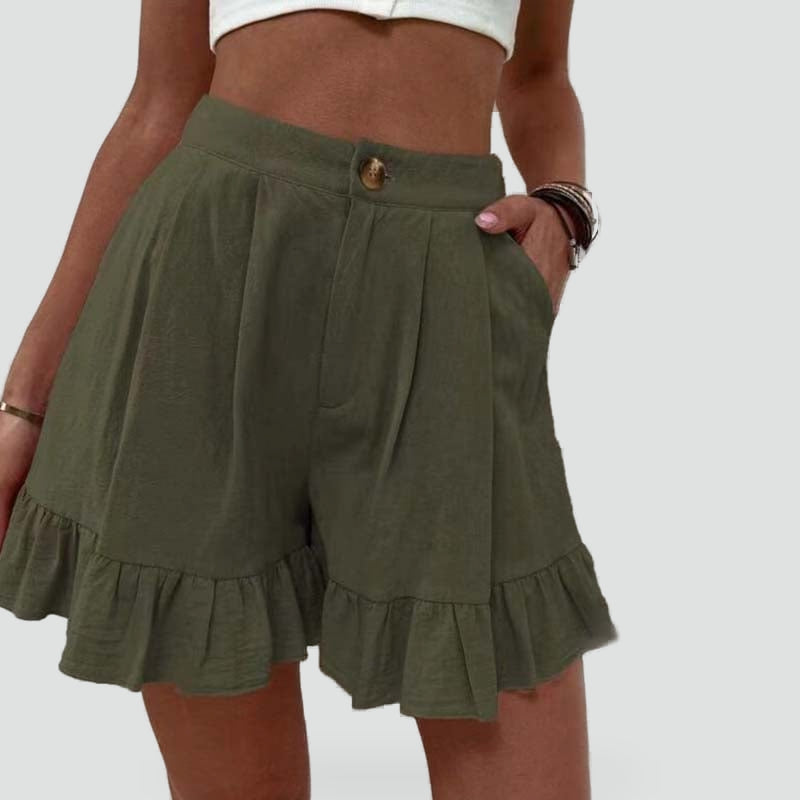 Women's High Waist Frill Shorts