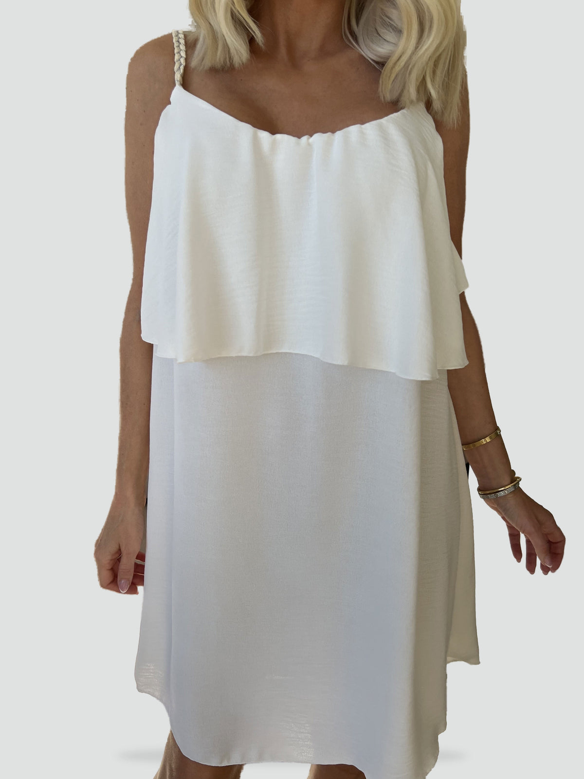 Midi Dress with Straps and Sleeveless Cut for Women