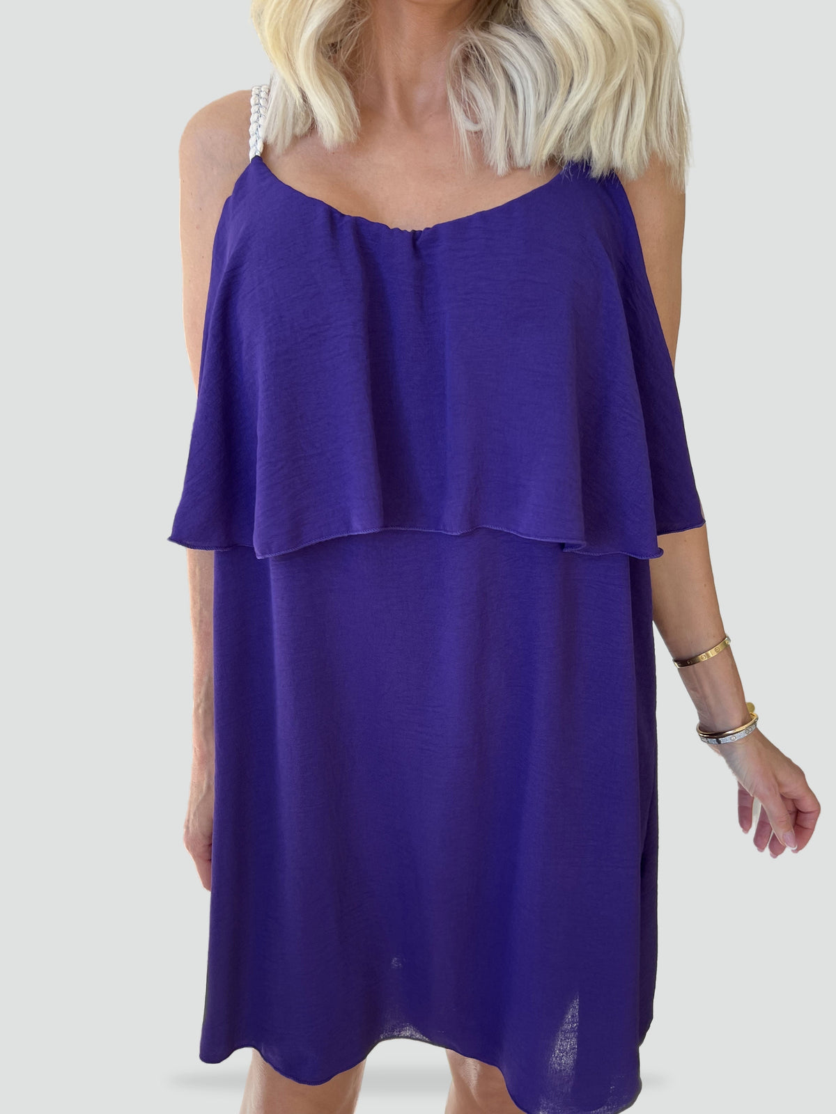 Midi Dress with Straps and Sleeveless Cut for Women