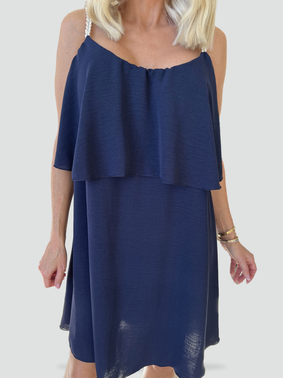 Midi Dress with Straps and Sleeveless Cut for Women