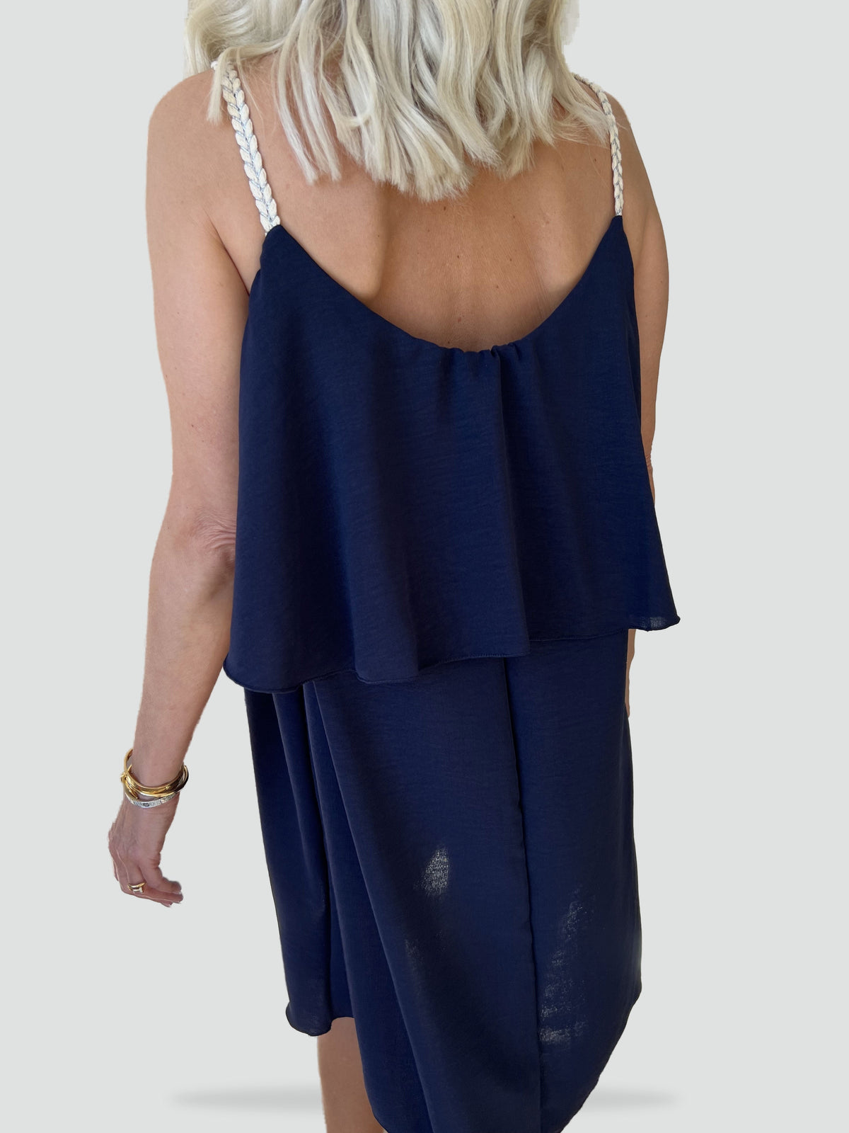 Midi Dress with Straps and Sleeveless Cut for Women