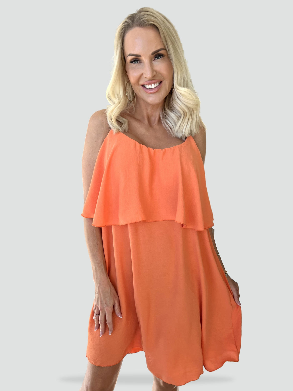 Midi Dress with Straps and Sleeveless Cut for Women